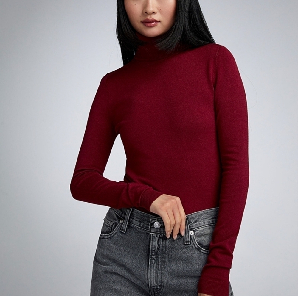 TWIK PAR SIMONS - Fitted fine-knit turtleneck sweater